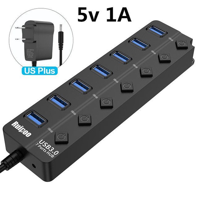 7 ports US Plug 1A